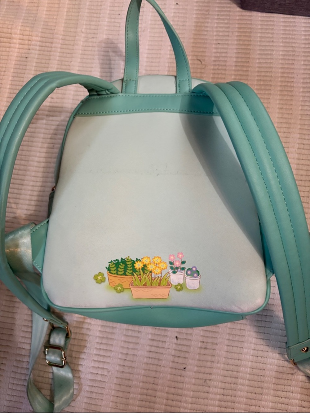 Sanrio My Melody Teal and Red Mushroom Backpack - Picture 2 of 2